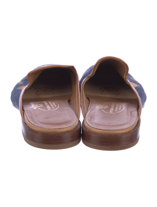 Stubbs & Wootton Canvas Printed Mules