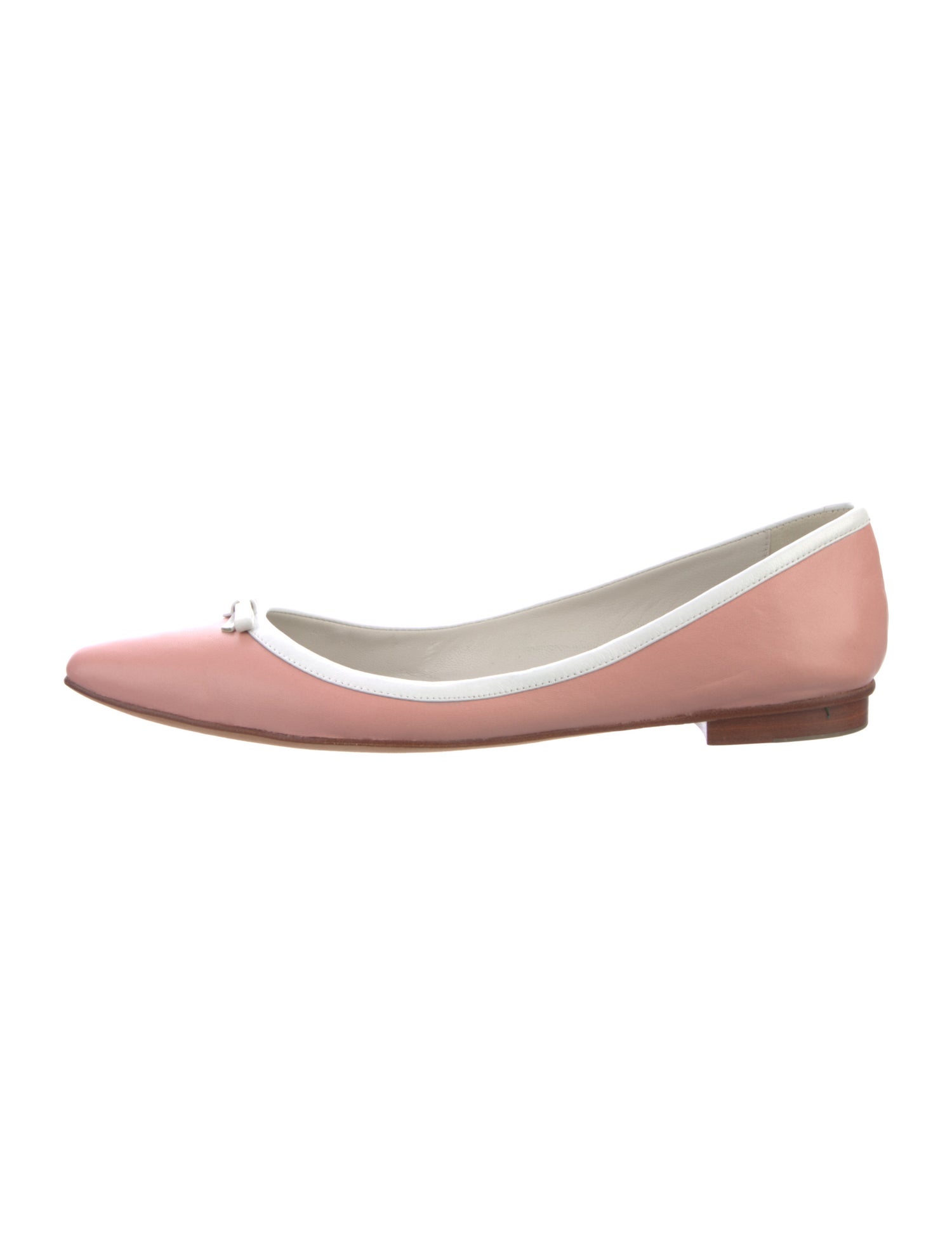 Stubbs & Wootton Leather Bow Accents Ballet Flats