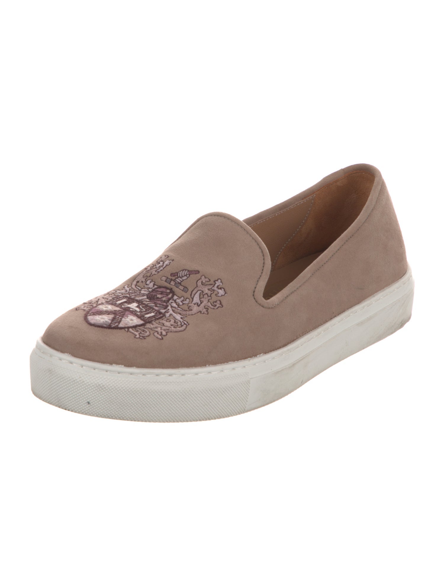 Stubbs & Wootton Velvet Embroidered Accent Sneakers