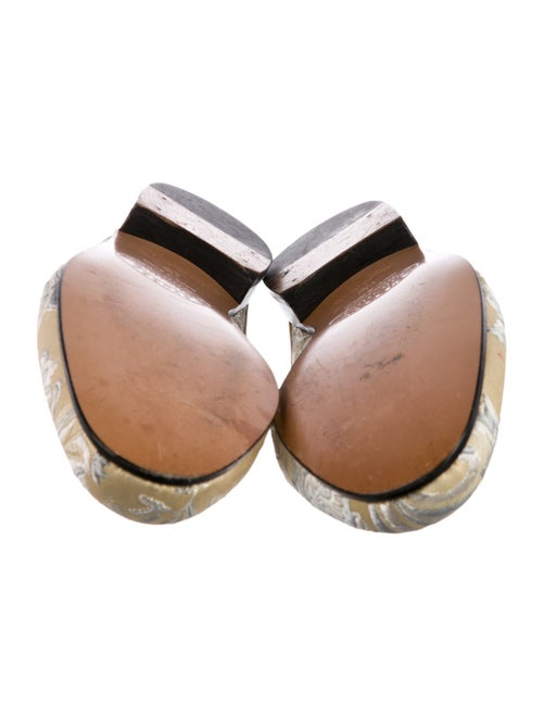 Stubbs & Wootton Floral Print Embroidered Accent Mules