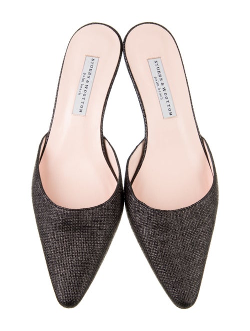 Stubbs & Wootton Embroidered Accent Mules