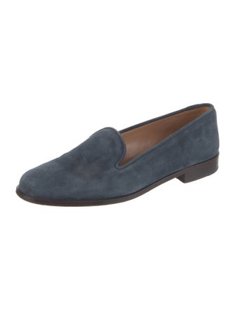 Stubbs & Wootton Suede Embroidered Accent Loafers