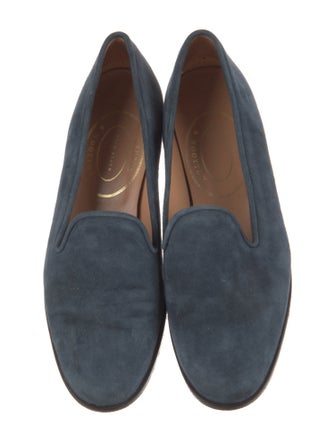 Stubbs & Wootton Suede Embroidered Accent Loafers