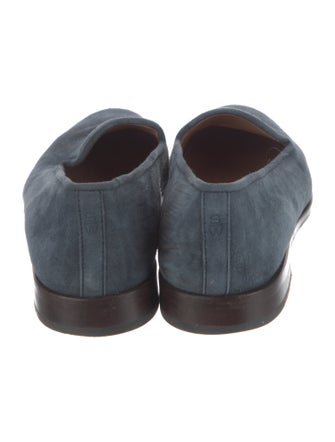 Stubbs & Wootton Suede Embroidered Accent Loafers