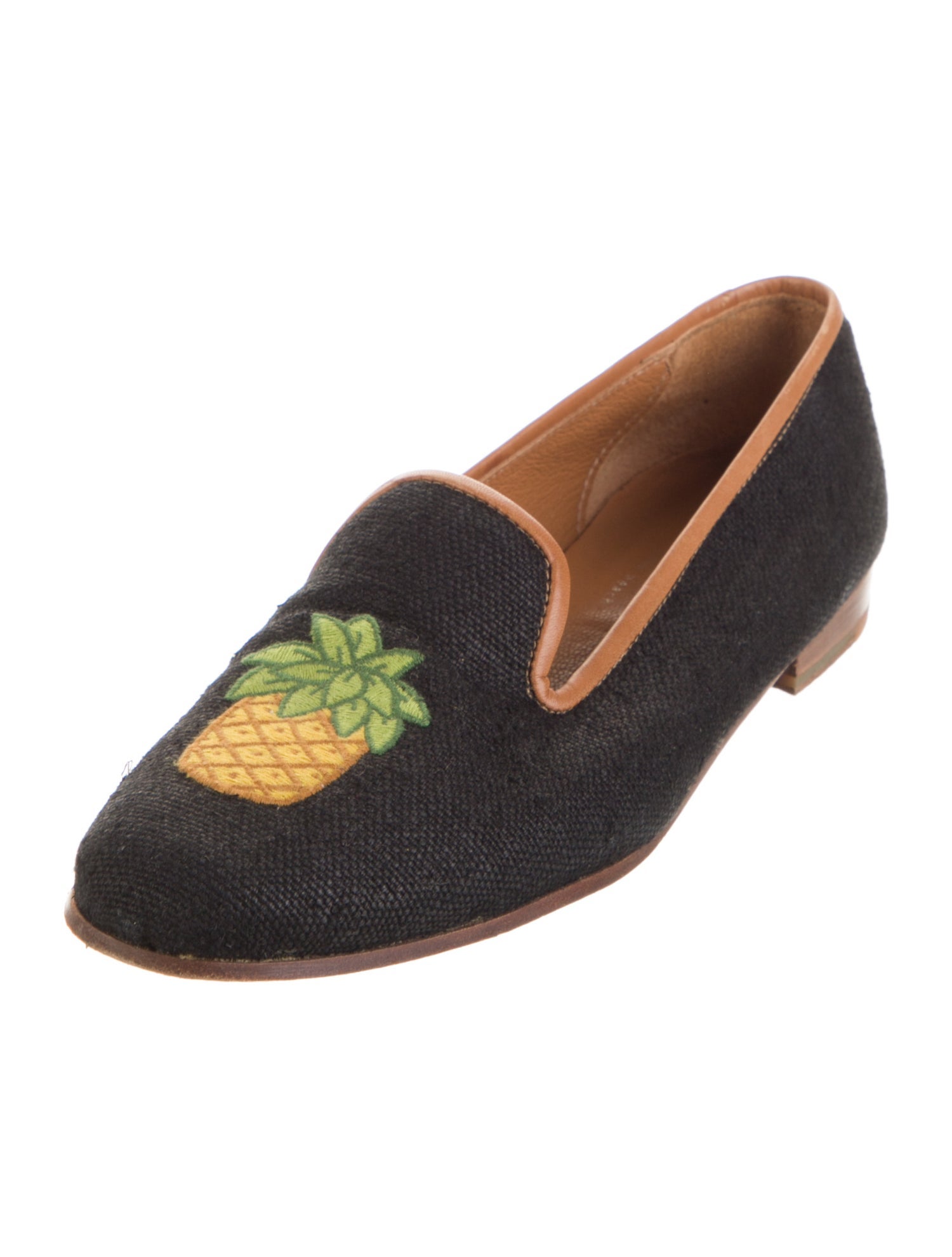 Stubbs & Wootton Canvas Graphic Print Loafers