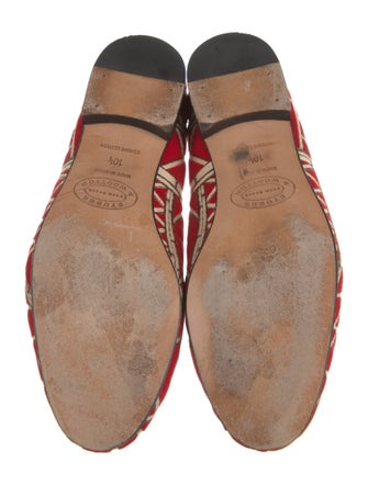 Stubbs & Wootton Velvet Printed Loafers