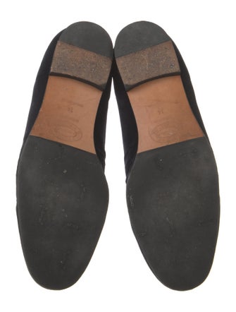 Stubbs & Wootton Velvet Embroidered Accent Loafers