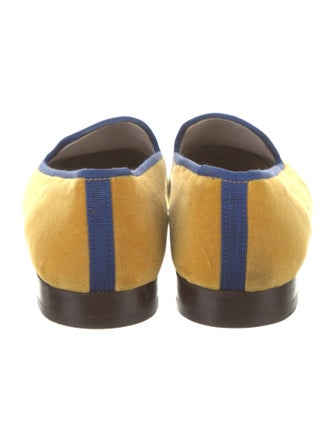 Stubbs & Wootton Velvet Graphic Print Loafers