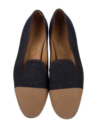 Stubbs & Wootton Wool Colorblock Pattern Loafers