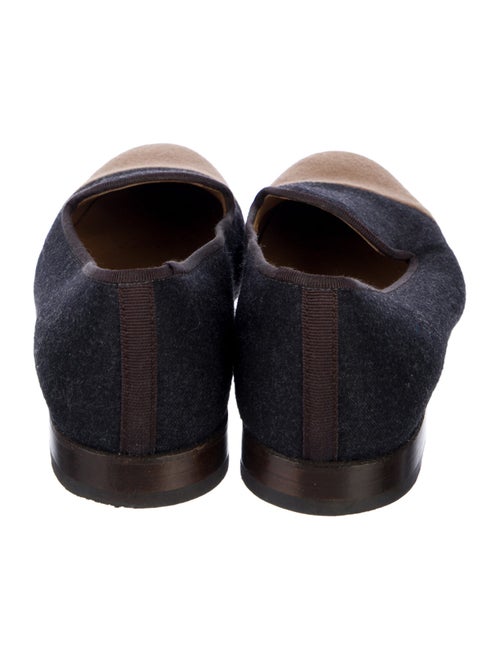 Stubbs & Wootton Wool Colorblock Pattern Loafers