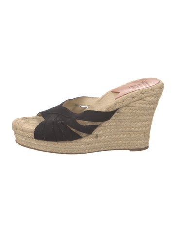 Stubbs & Wootton Sandals Raffia Grosgrain Trim Espadrilles 8