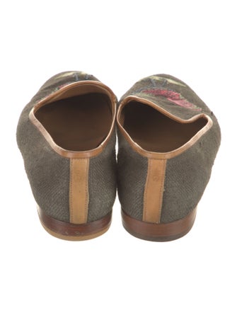 Stubbs & Wootton Canvas Graphic Print Loafers