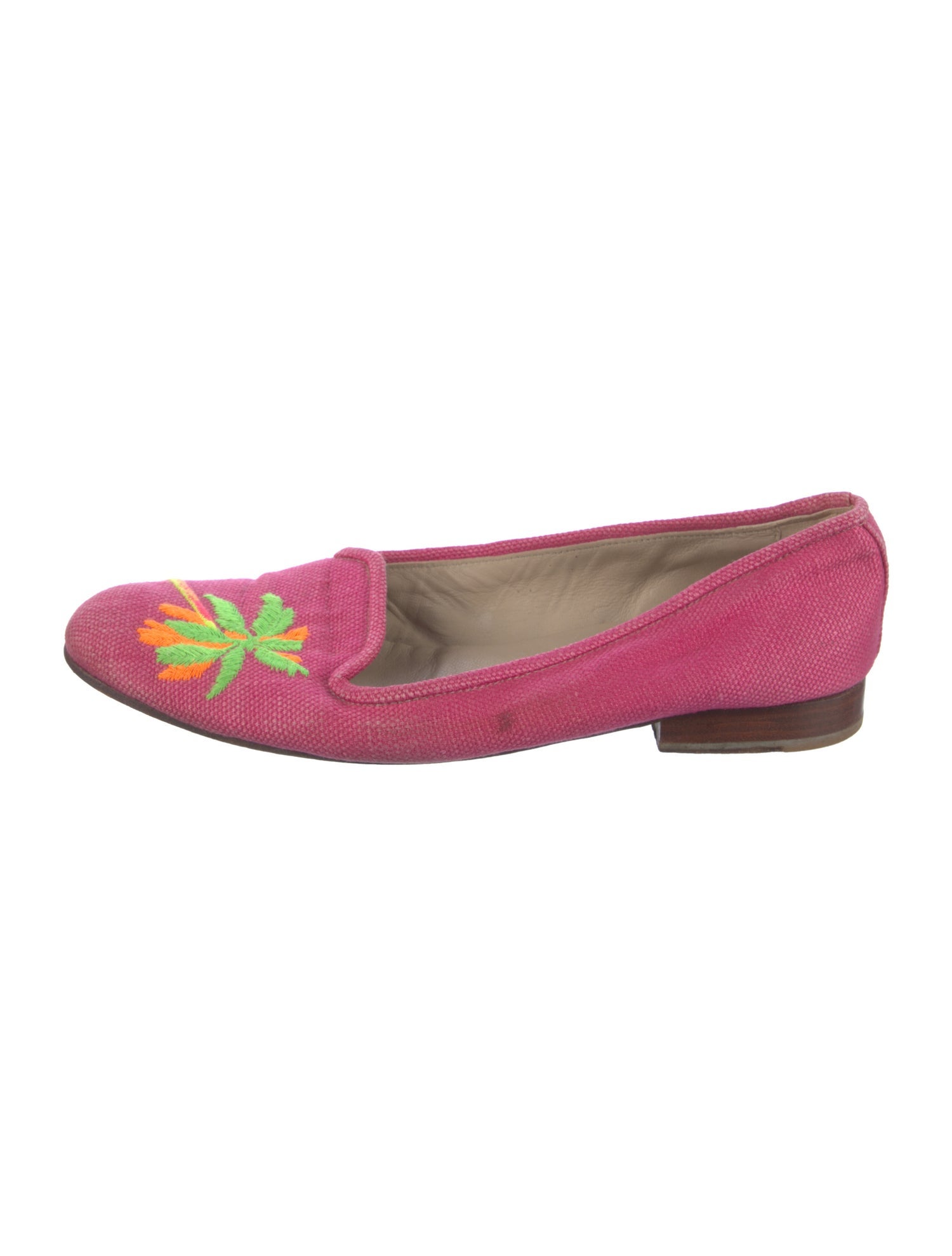Stubbs & Wootton Graphic Print Embroidered Accent Flats