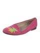 Stubbs & Wootton Graphic Print Embroidered Accent Flats