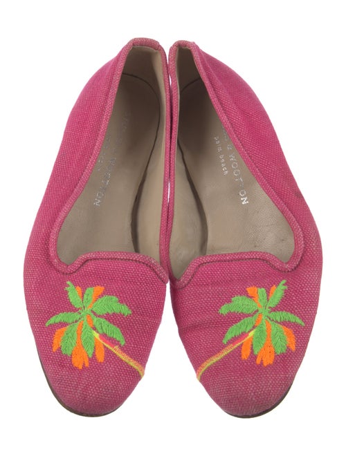Stubbs & Wootton Graphic Print Embroidered Accent Flats