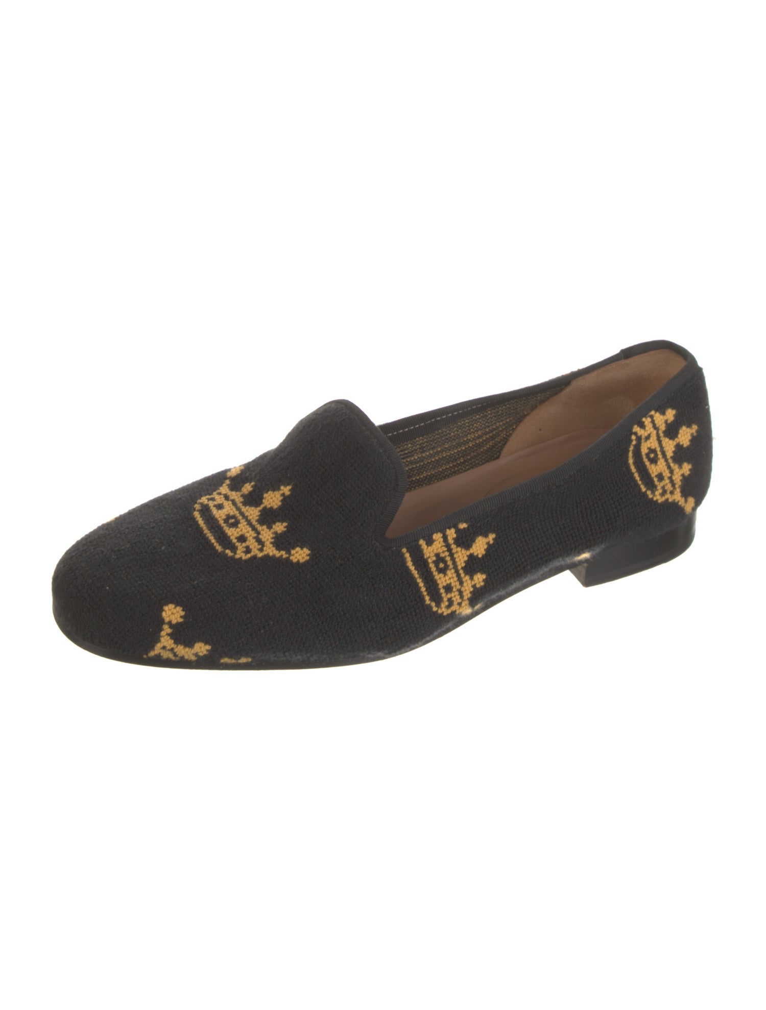 Stubbs & Wootton Canvas Patterned Loafers