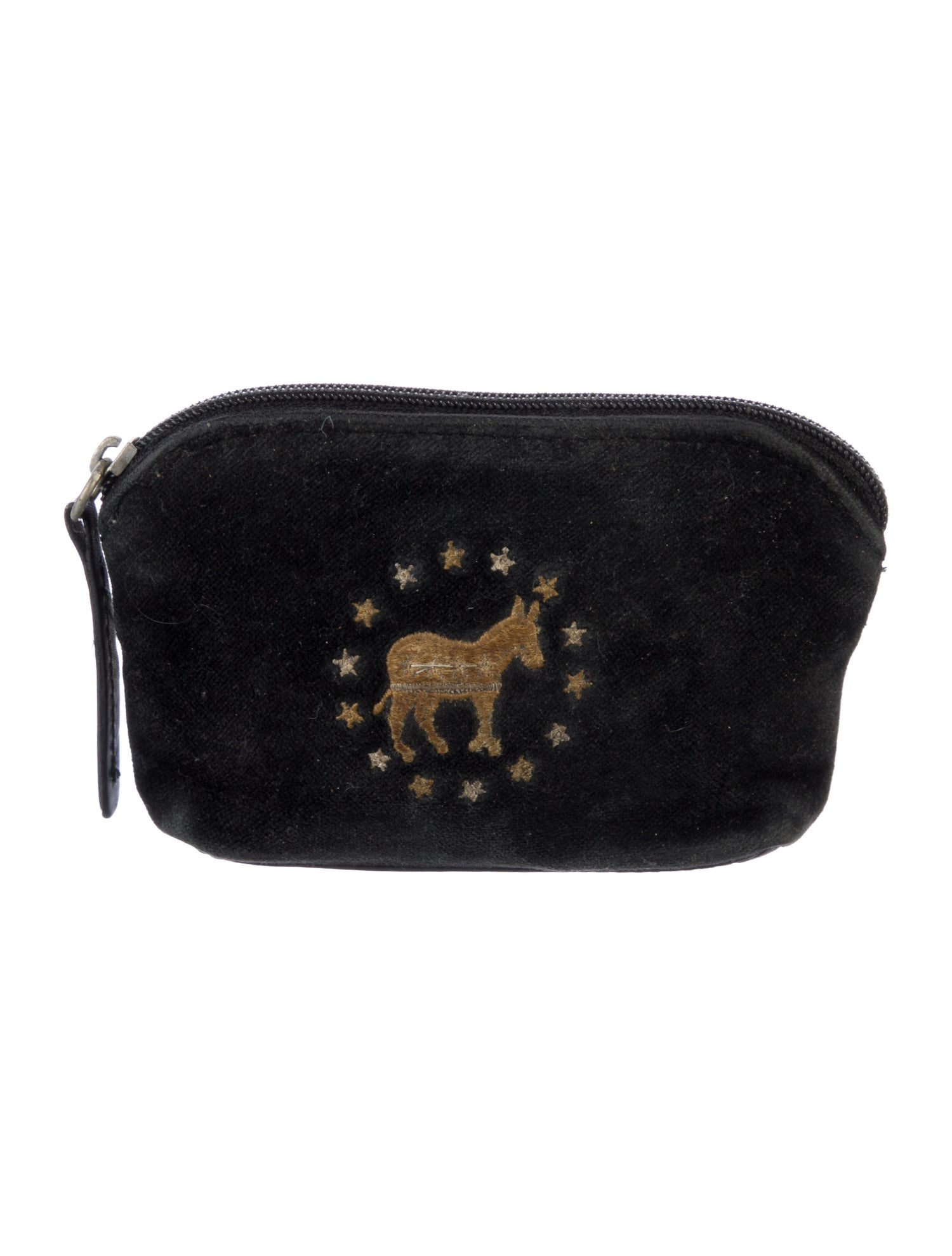 Stubbs & Wootton Suede Graphic Print Pouch
