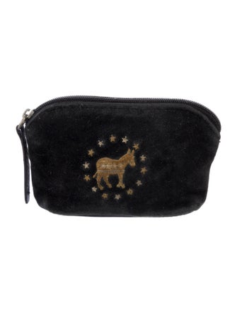 Stubbs & Wootton Suede Graphic Print Pouch