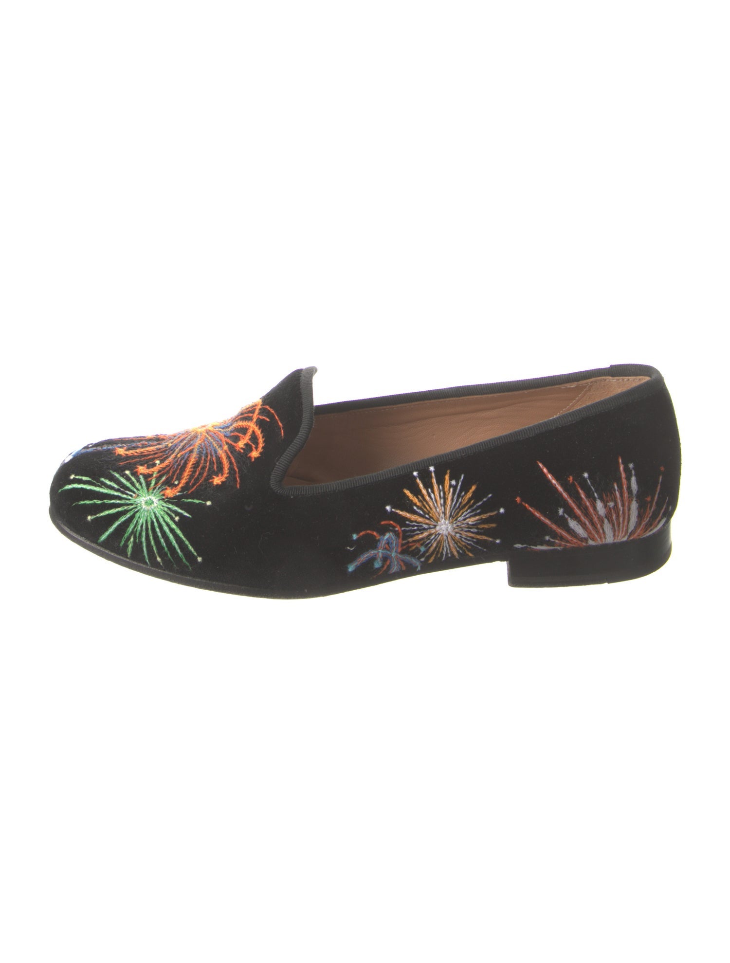 Stubbs & Wootton Velvet Printed Loafers