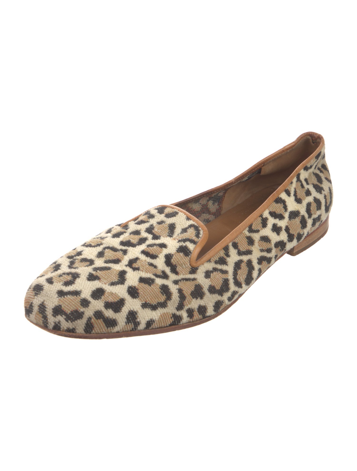 Stubbs & Wootton Animal Print Loafers