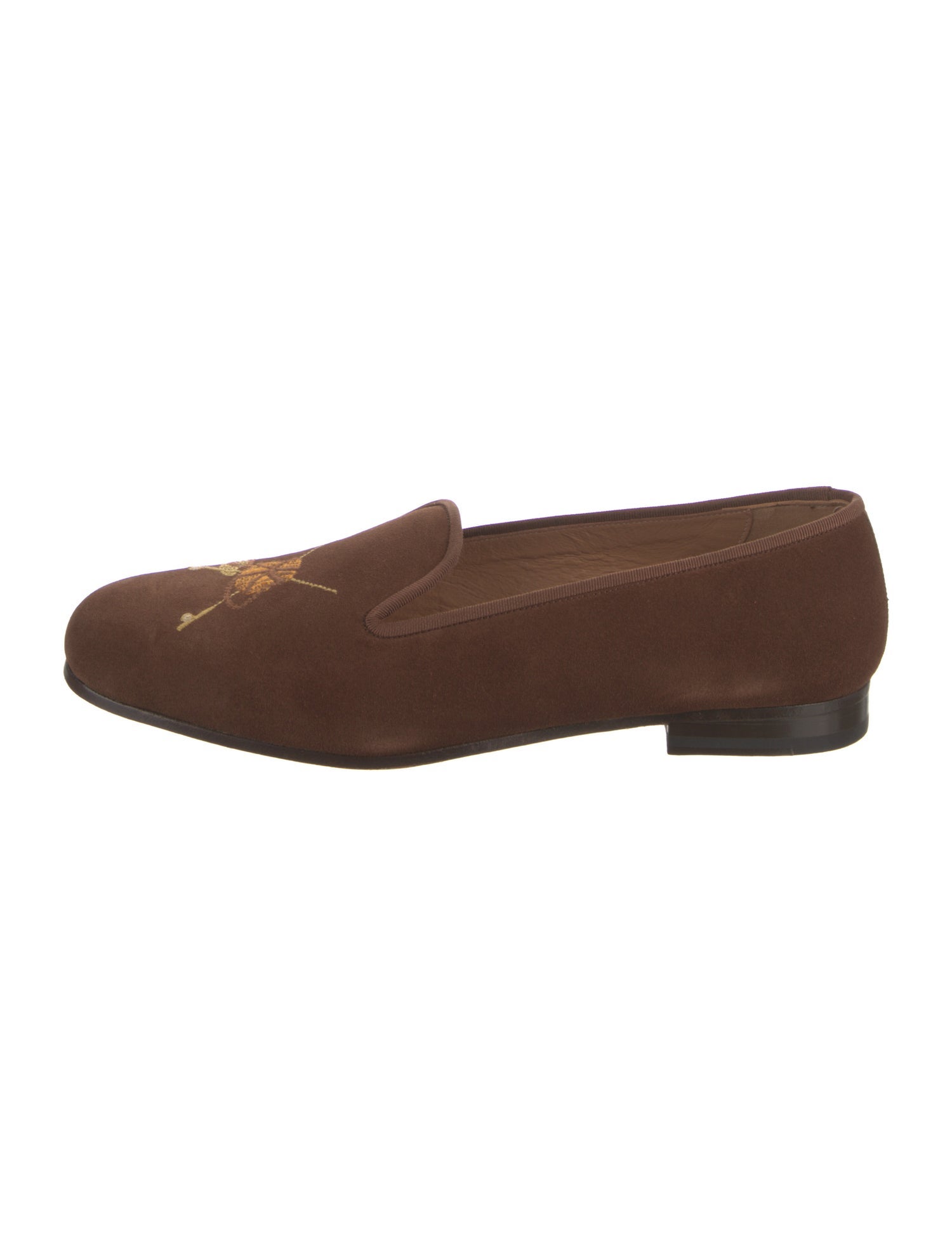 Stubbs & Wootton Suede Embroidered Accent Loafers w/ Tags