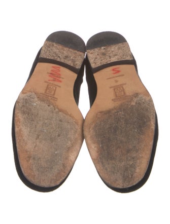 Stubbs & Wootton Velvet Embroidered Accent Loafers