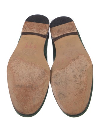 Stubbs & Wootton Velvet Graphic Print Loafers