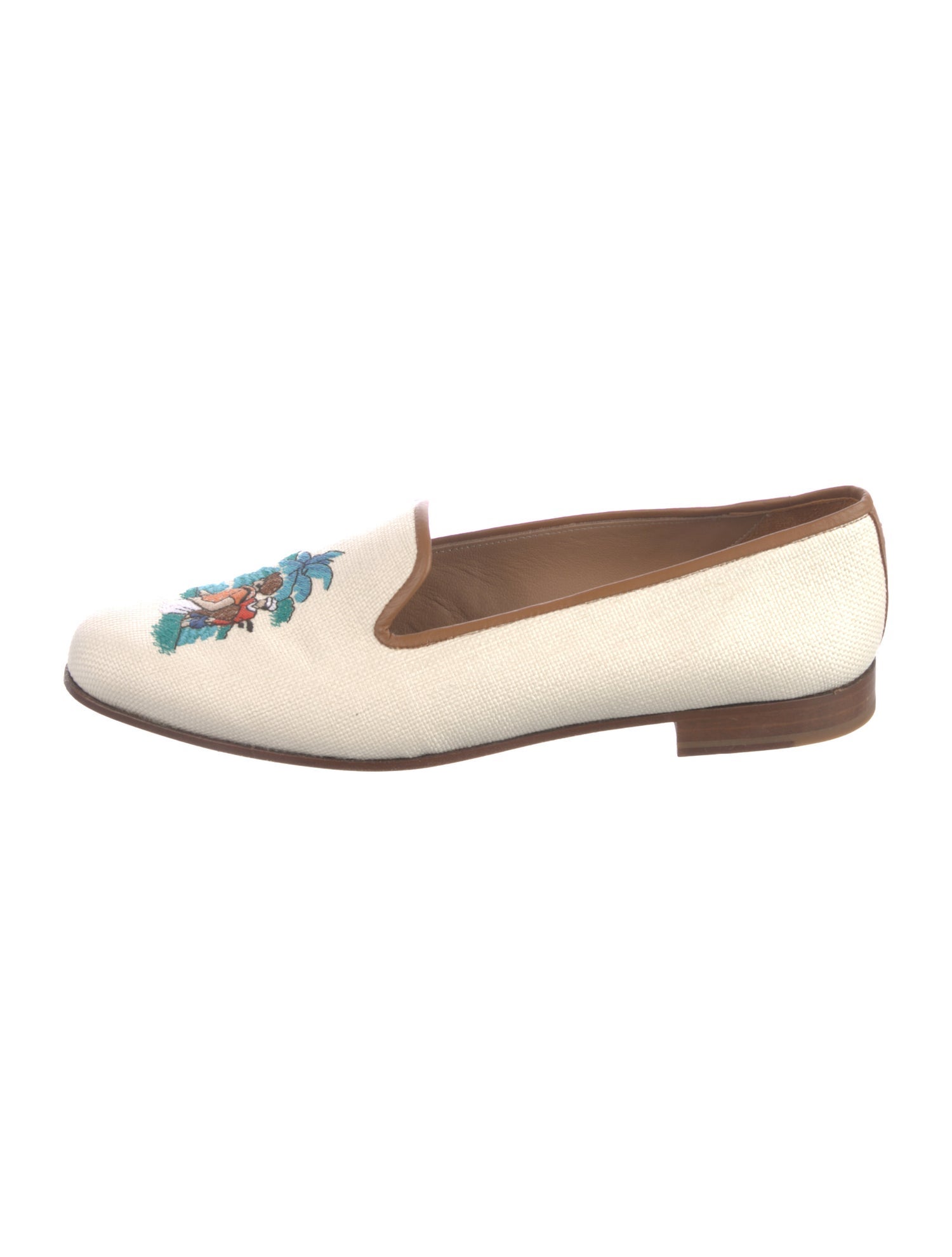 Stubbs & Wootton Canvas Patterned Loafers