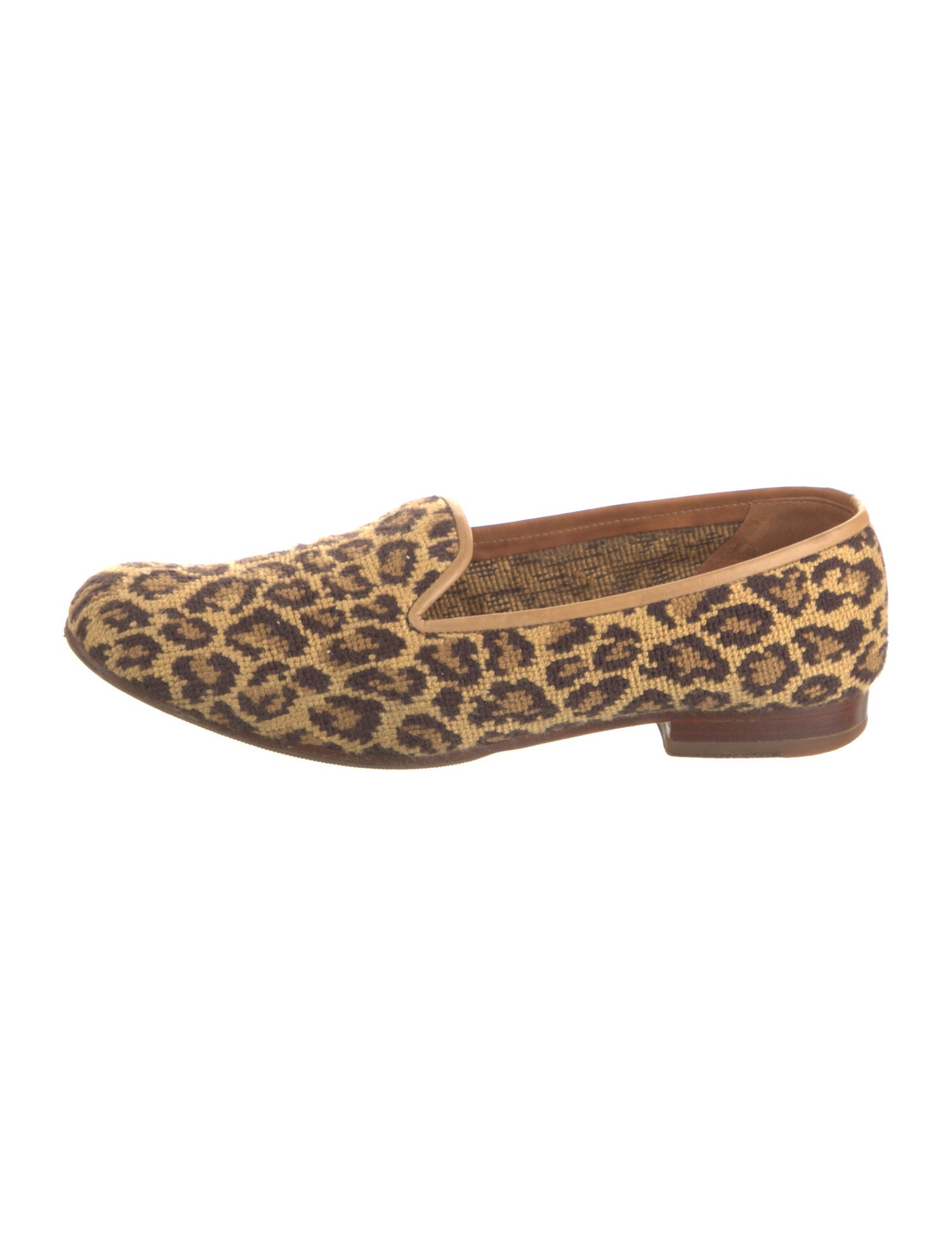 Stubbs & Wootton Animal Print Loafers