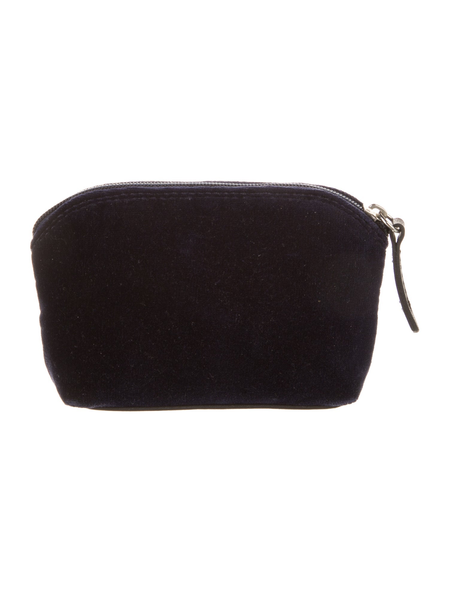 Stubbs & Wootton Leather Trim Velvet Cosmetic Bag