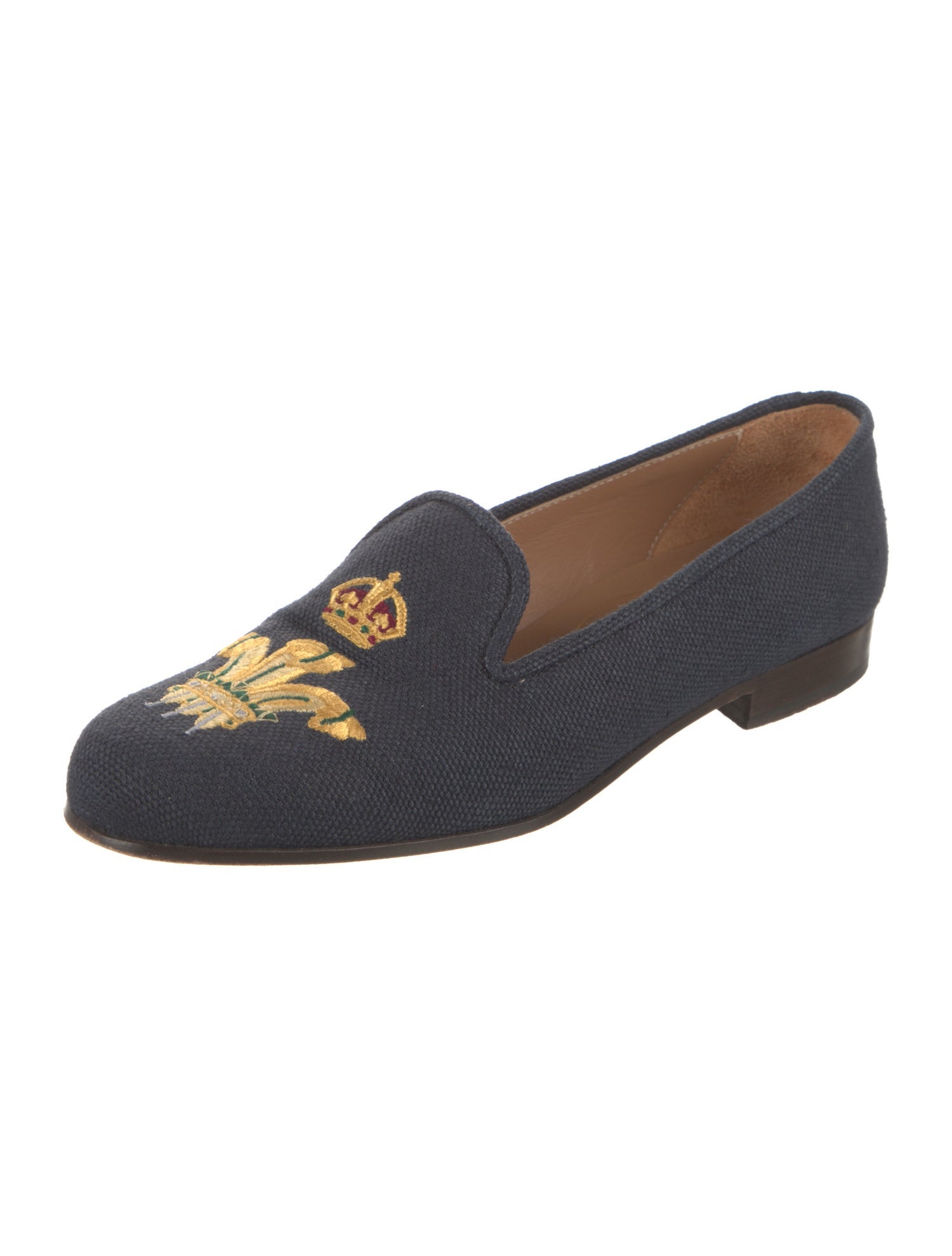 Stubbs & Wootton Canvas Printed Loafers