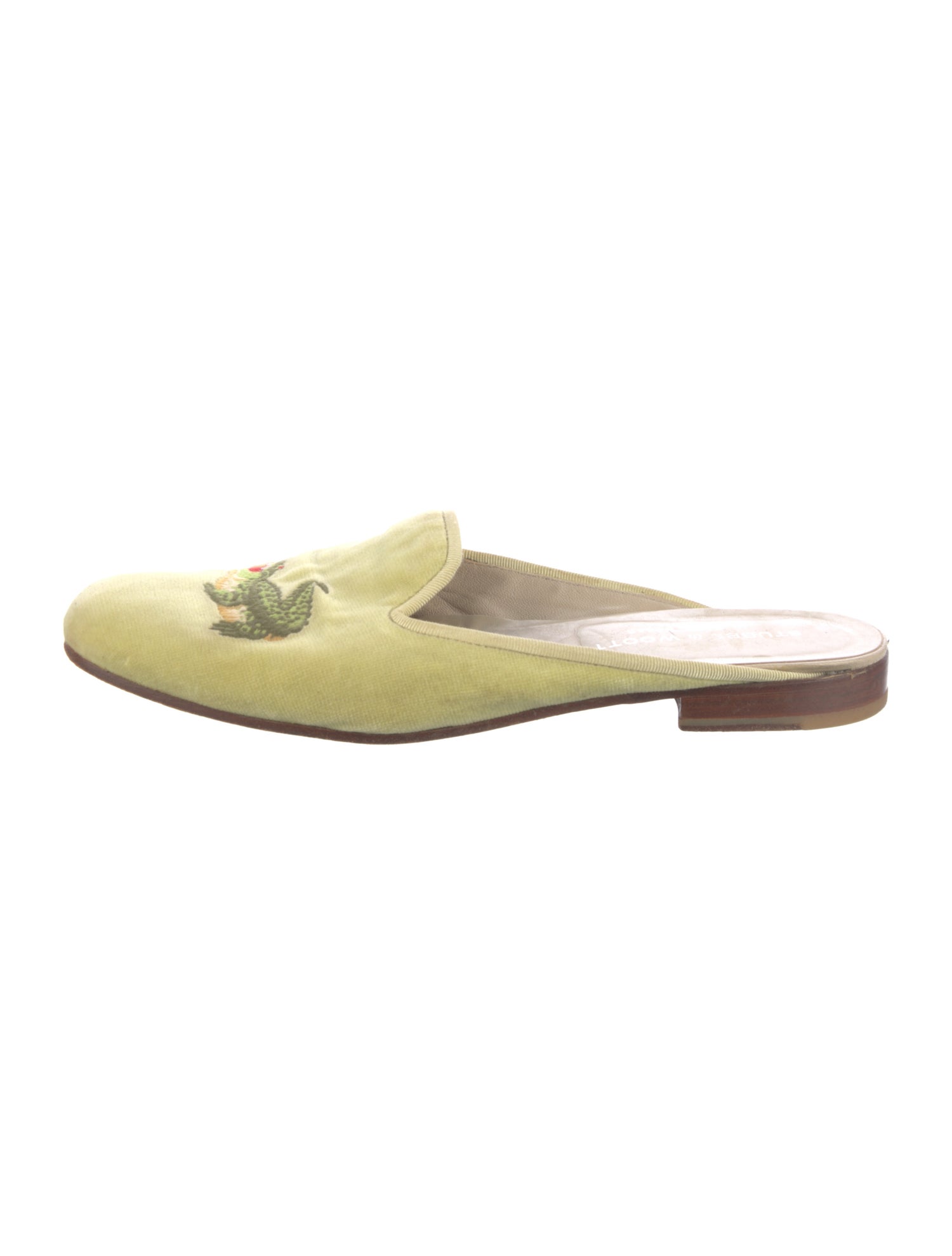 Stubbs & Wootton Velvet Embroidered Accent Mules
