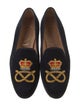 Stubbs & Wootton Velvet Embroidered Accent Loafers
