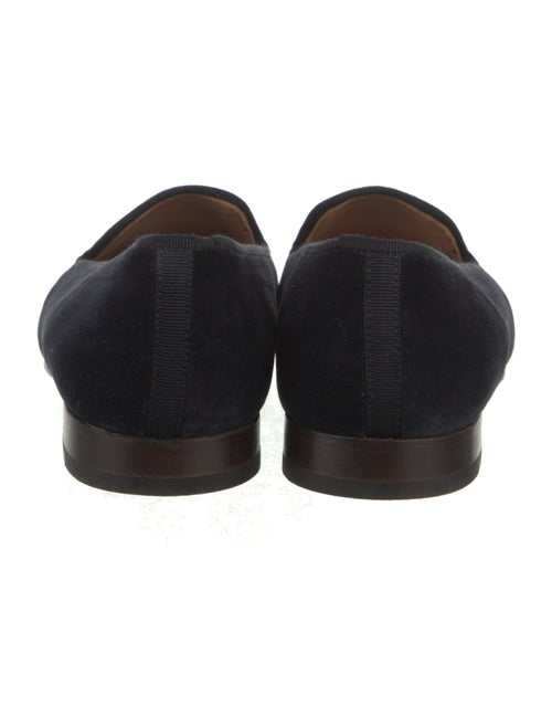 Stubbs & Wootton Velvet Embroidered Accent Loafers