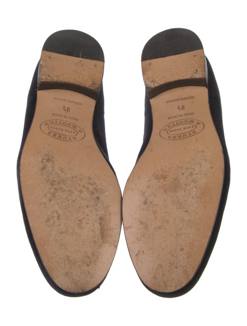 Stubbs & Wootton Velvet Embroidered Accent Loafers
