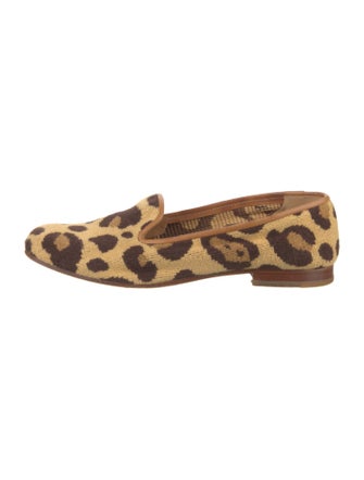Stubbs & Wootton Animal Print Loafers