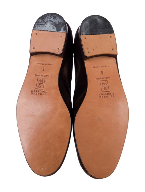 Stubbs & Wootton Velvet Embroidered Accent Loafers