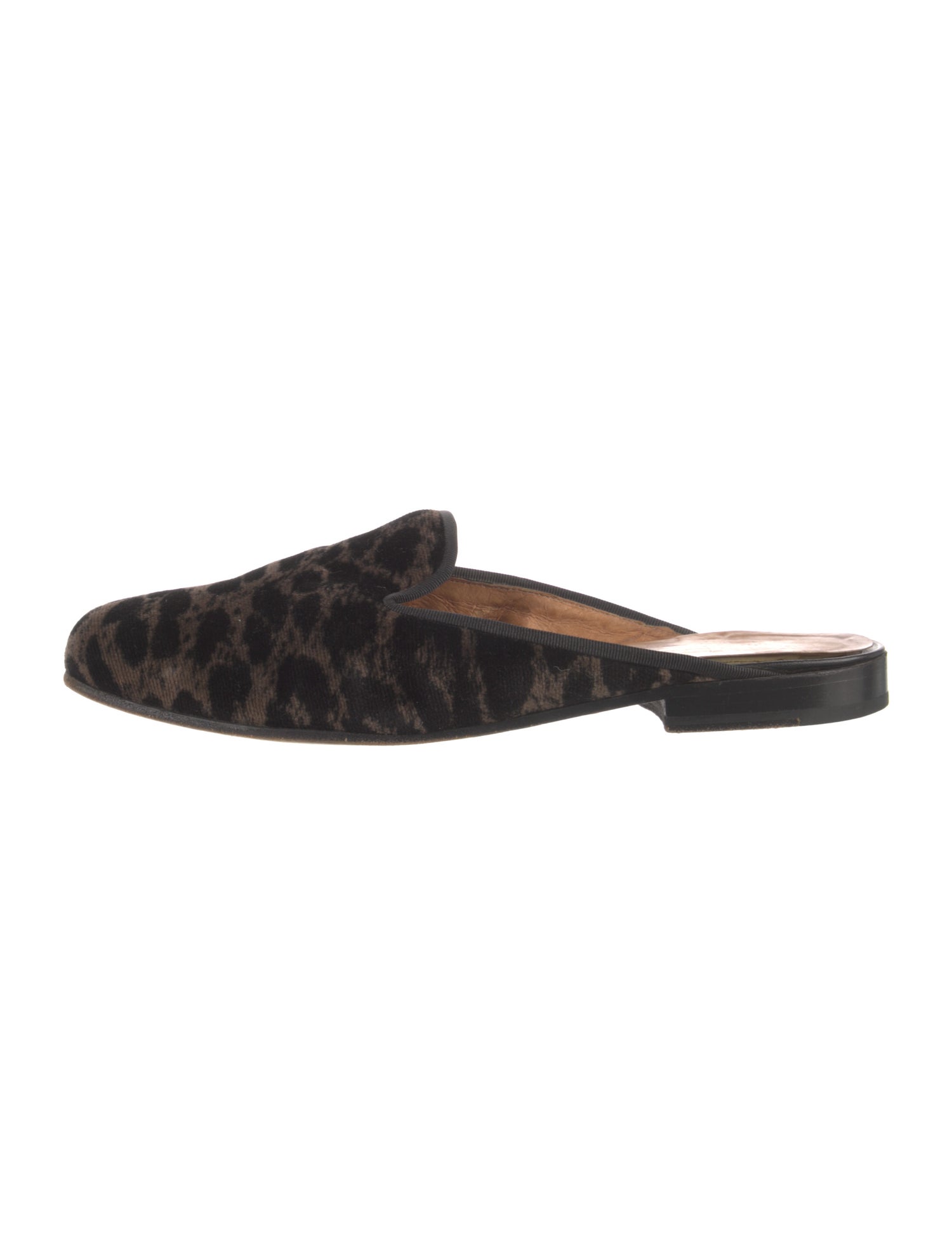 Stubbs & Wootton Terry Cloth Animal Print Mules