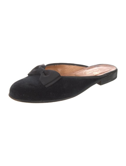 Stubbs & Wootton Velvet Bow Accents Mules
