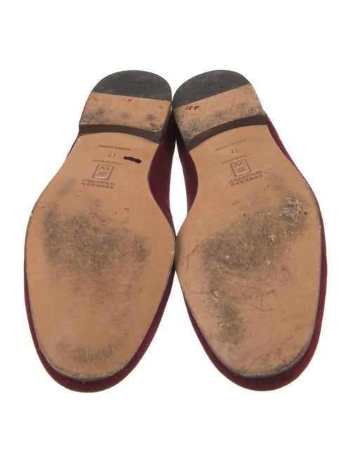 Stubbs & Wootton Velvet Embroidered Accent Loafers