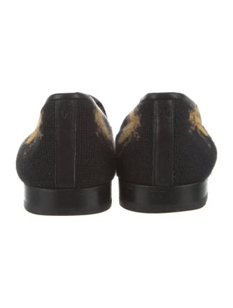 Stubbs & Wootton Printed Leather Trim Embellishment Loafers