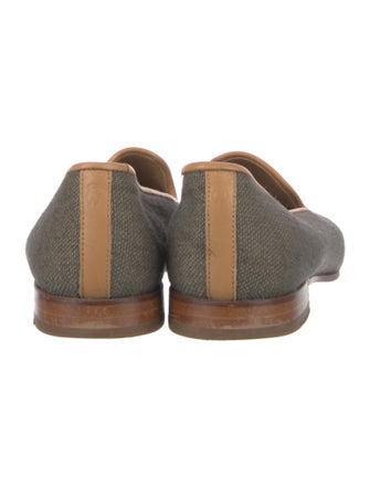 Stubbs & Wootton Canvas Embroidered Accent Loafers