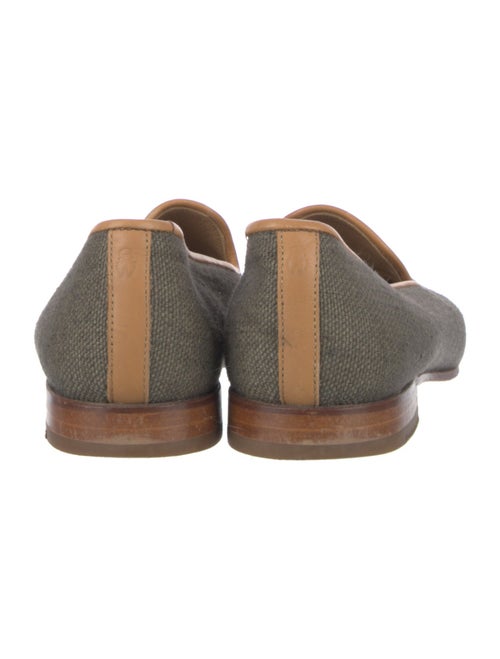 Stubbs & Wootton Canvas Embroidered Accent Loafers
