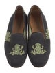 Stubbs & Wootton Printed Leather Trim Embellishment Loafers