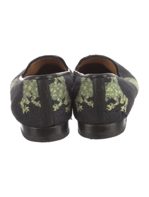 Stubbs & Wootton Printed Leather Trim Embellishment Loafers