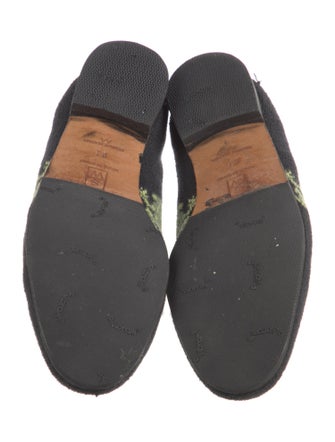 Stubbs & Wootton Printed Leather Trim Embellishment Loafers