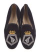 Stubbs & Wootton Velvet Embroidered Accent Loafers