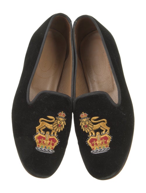 Stubbs & Wootton Velvet Printed Loafers