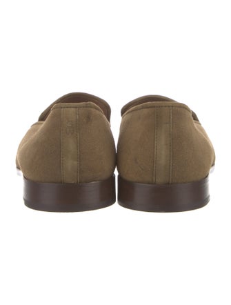 Stubbs & Wootton Suede Embroidered Accent Slippers