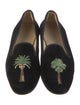 Stubbs & Wootton Velvet Embroidered Accent Loafers